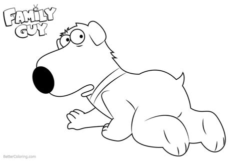 family guy brian coloring pages  drawing  printable coloring