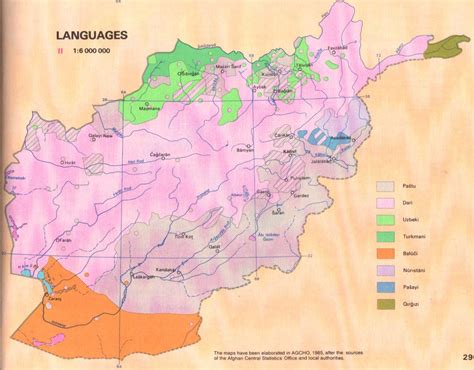 afghani languages map geography language