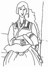 Modigliani Coloring Pages Paintings Line Amedeo sketch template