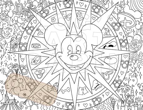 mickey mouse coloring page etsy