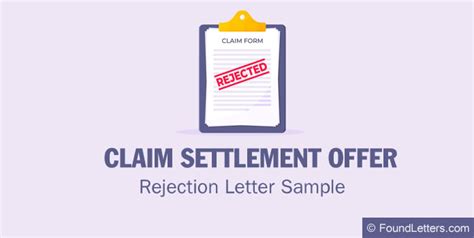 claim settlement offer rejection letter sample tips