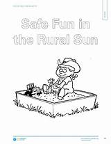 Coloring Safety Tractor Sun Pages Click Ly Ow Access Safe Packet Find Farm sketch template