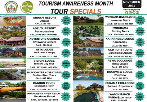 guyana tourism awareness month  specials guyanese