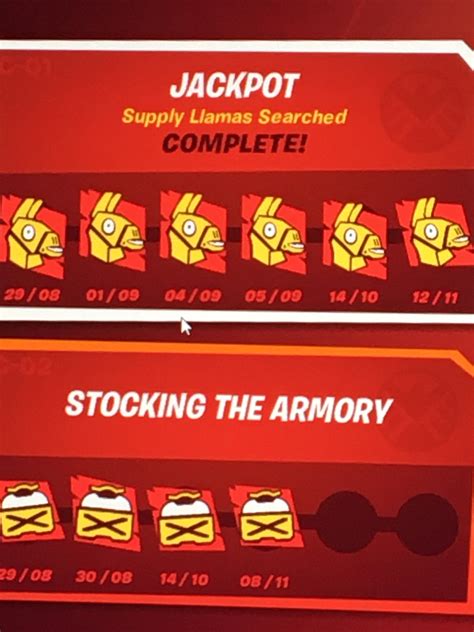 jackpot finally completed the llama punchcard got really lucky and