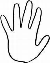 Handprint Coloring Outline Clipart sketch template