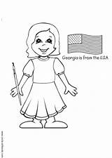 Coloring Georgia Usa Pages Large Edupics sketch template