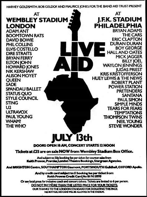 July 13 1985 Live Aid Rocks The Planet Best Classic Bands