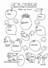 English Worksheet Colours Worksheets Kids Color Coloring Kindergarten Activities Esl Pages Animals Easy Islcollective Preschool Choose Board Animal Beginners Funny sketch template