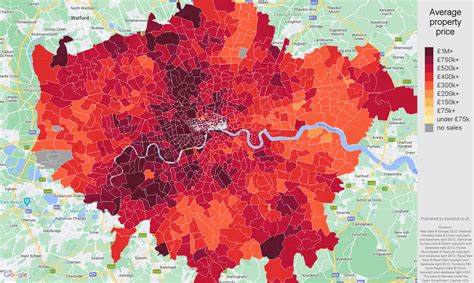 london house prices  maps  graphs