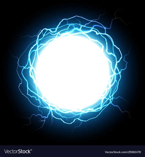 energy sphere electric plasma ball explosion vector image