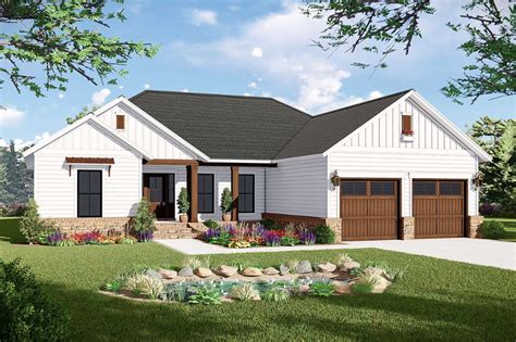 modern farmhouse plan  square feet  bedrooms  bathrooms   style  home