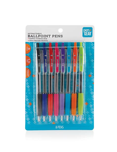 pengear retractable ballpoint pens assorted colors  count walmartcom