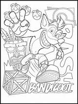 Bandicoot Ausdrucken Ausmalen Kleurplaat Malvorlagen Crashbandicoot Graffiti Actividades Websincloud Zeichnungen Faciles sketch template