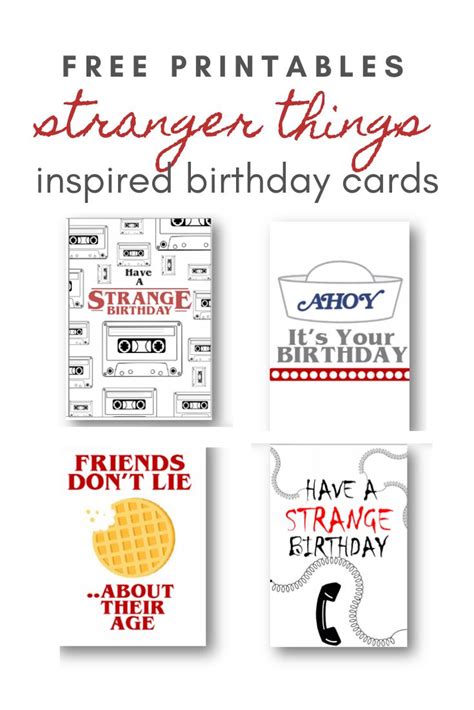 stranger  inspired  birthday card printables  printable