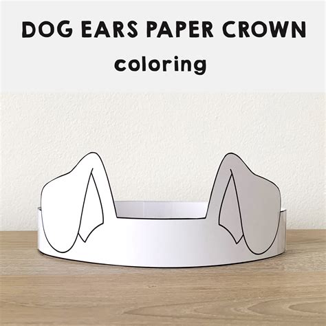 dog ears crown headband printable craft activity ubicaciondepersonas