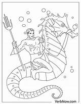 Aquaman Verbnow Seahorse Flying sketch template
