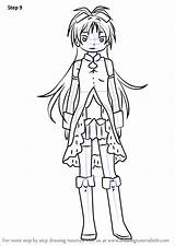 Madoka Magica Kyoko Magi Puella Sakura Draw Step Drawing Tutorials Anime sketch template