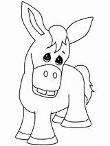 Donkey Coloring Face Mexican Pages Drawing Frown Chibi Paintingvalley sketch template
