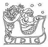 Santa Sleigh Coloring Pages Christmas Printable Sheets Claus Kids Drawing Merry Print Printables Color Reindeer Book Together sketch template