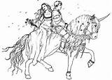 Coloring Prince Princess Pages Horse Popular Coloringhome sketch template
