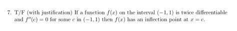 solved 3 t f with justification the graph of the semic