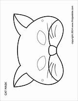 Mask Printable Masks Cat Superhero Coloring Templates Firstpalette Pages sketch template