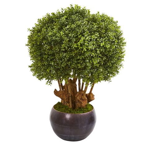 natural  boxwood artificial topiary tree  decorative bowl
