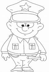 Policeman Printable Colorare Poliziotto Coloringhome sketch template