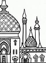 Isra Miraj Maroc Coloriages Arabe Mosque Ramadan Mosquée sketch template