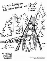 Vancouver Colouring North Suspension Bridge Pages Canyon Lynn Ecology Playland Centre sketch template