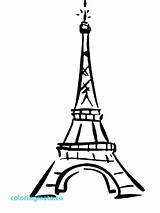 Tower Eiffel Coloring Pages Outline Drawing Easy Destination Clipartmag Getcolorings Clipart Getdrawings Line sketch template