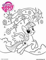 Little Poney Princesse Coloriages Celestia Colorir Rainbows Unicornios Colorier Twilight Dash Dibujar Pinkie Ponis sketch template