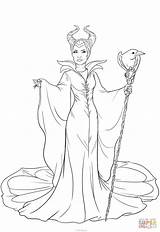 Maleficent Coloring Pages Disney Drawing Descendants sketch template