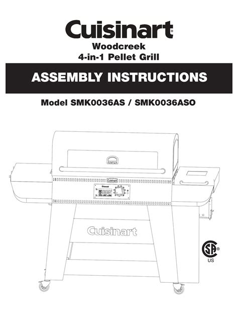 cuisinart woodcreek smkas assembly instructions manual   manualslib