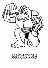 Machoke Coloring Pages Pokemon Machamp Color Fighting Hellokids Print Getdrawings sketch template