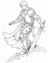 Knight Young Coloring Pages Staino Deviantart Fantasy Drawing Dragon Warrior Book Princess Kids Sketch Anime Kings Male Adult Lineart Character sketch template