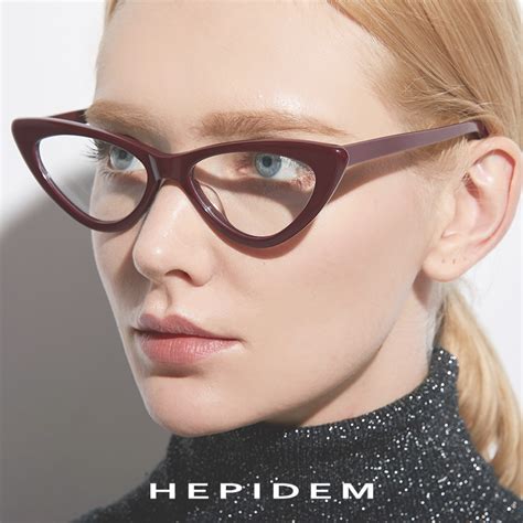 acetate optical glasses frame women brand designer cat eye