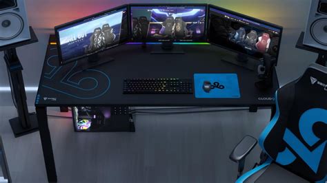 magnus desk secretlab zeigt gaming tisch mit kabelmanagement und rgb