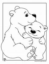 Bear Polar Baby Pages Coloring Template Cub Mom sketch template