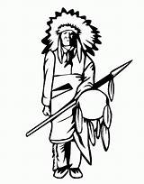 Native Americans Coloring Kids Pages Indiaan Fun sketch template