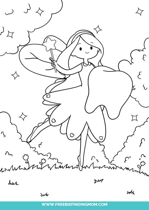 printable tooth fairy coloring pages freebie finding mom