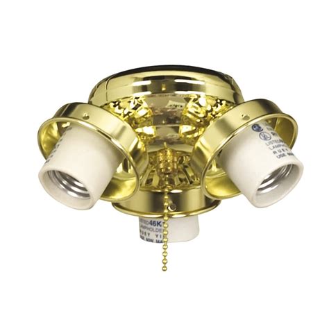 litex  light bright brass   candelabra base ceiling fan light kit  lowescom