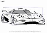 Koenigsegg Draw Step Drawing Car Cars Coloring Pages Auto Drawings Sports Tutorials Sketch Para Ausmalbilder Drawingtutorials101 Colorir Lamborghini Zeichnen Von sketch template