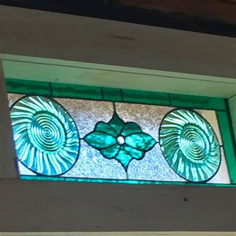 Antique Stained Glass Transom Window Valance Recycled Etsy In 2021