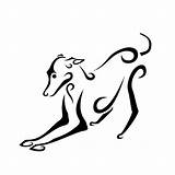 Greyhound Stencils Whippet Hound Animal sketch template