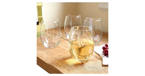 Cathy S Concepts Monogram Stemless Wine Glasses The Best