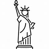 Estatua Libertad Liberty Torch Hewan Patung Sketsa Aquarelle Imágen Kelinci Equipo Iconos sketch template
