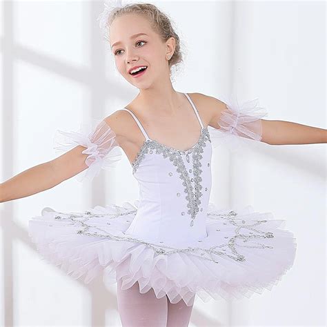 Girls Ballet Tutu Dresses Adults Professional Gymnastics Leotard Swan