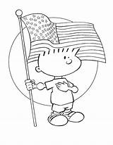 Coloring Pages Flag Patriotic American Printable Waving Template Kids Colouring sketch template