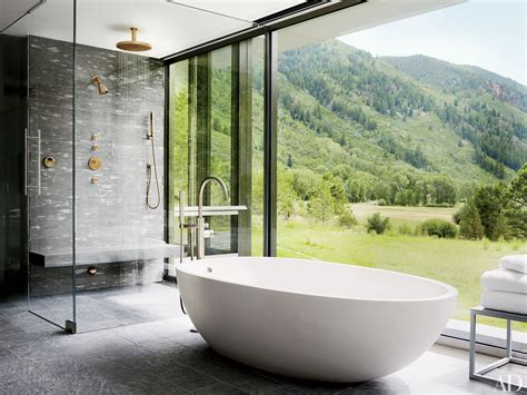 stunning showers   luxurious  tubs  architectural digest